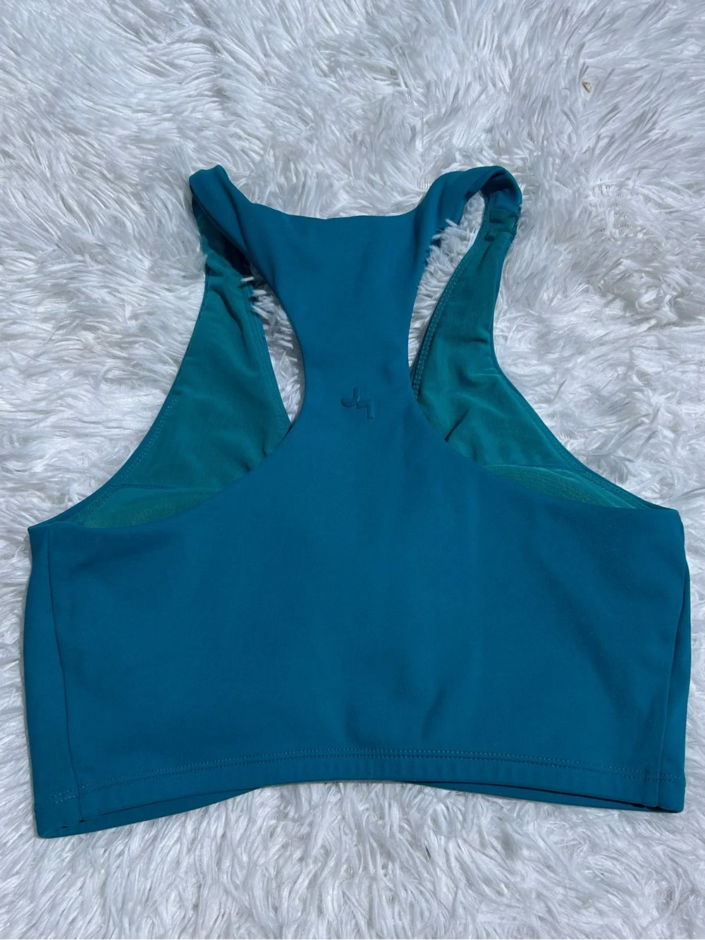 JoyLab Teal Ruched Racerback Sports Bra